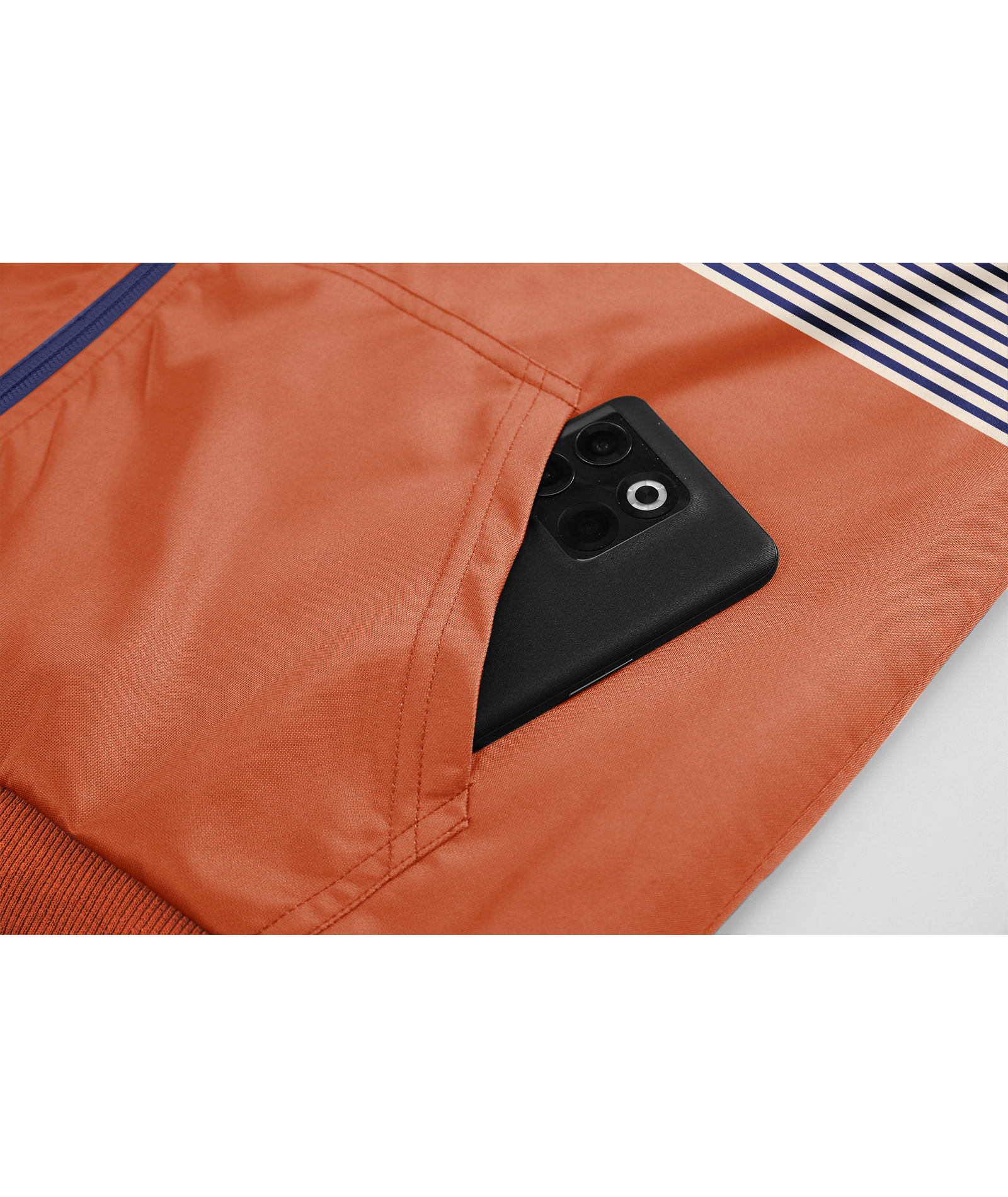 ZITY Women's Full Zipper Striped Fleece Hoodie-CUWFH01522