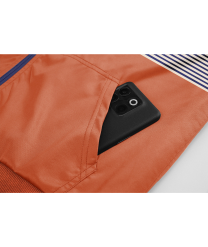 ZITY Women's Full Zipper Striped Fleece Hoodie-CUWFH01522