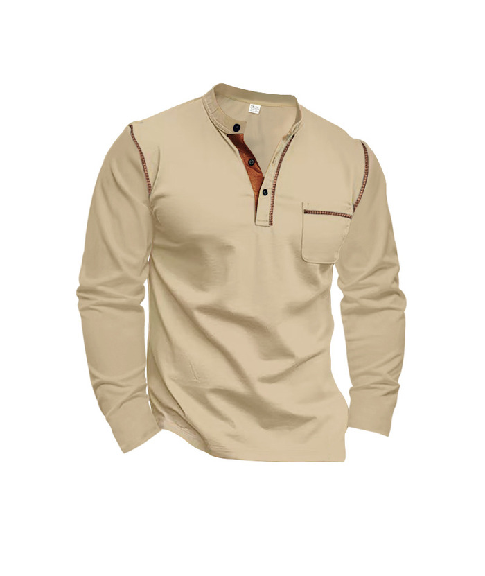 ZITY Men's Quick Dry Long Sleeve Henley Shirt-DUMFH04833 | Zitysports