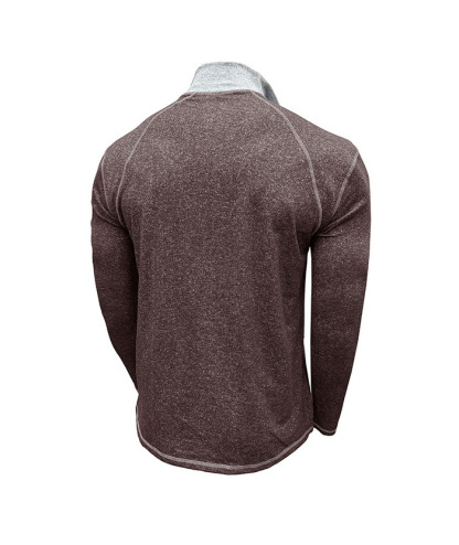 ZITY Men's Cotton Blend Zipper Stand Collar Long Sleeve Sweatshirt -DUMHD04652 | Zitysports