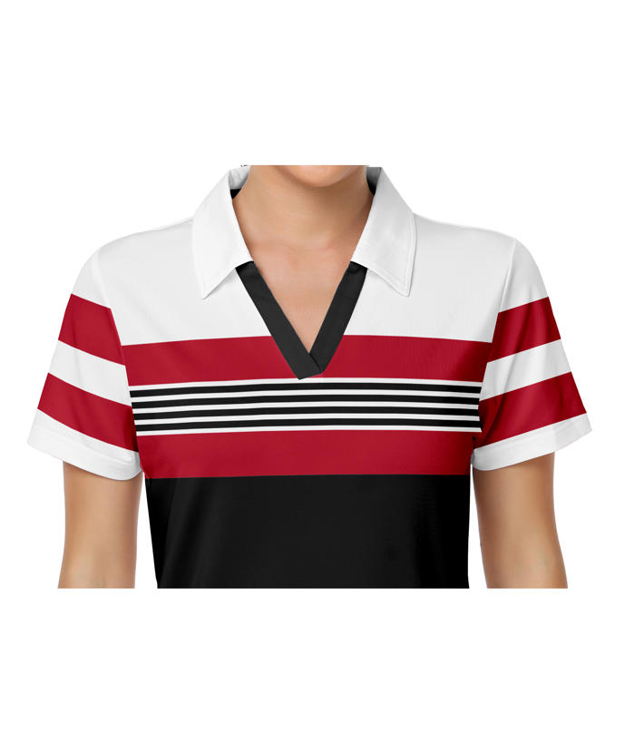 ZITY Women's Dri Fit Casual V Neck Golf Polo Shirt-CFWTX00037