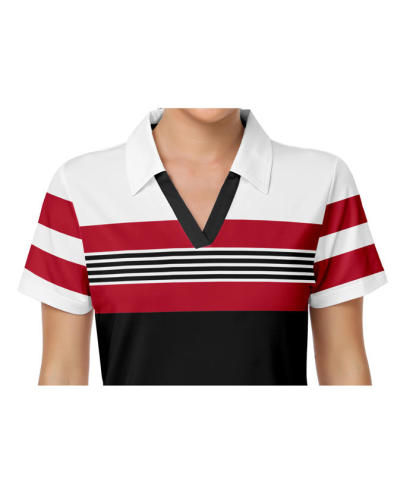 ZITY Women's Dri Fit Casual V Neck Golf Polo Shirt-CFWTX00037
