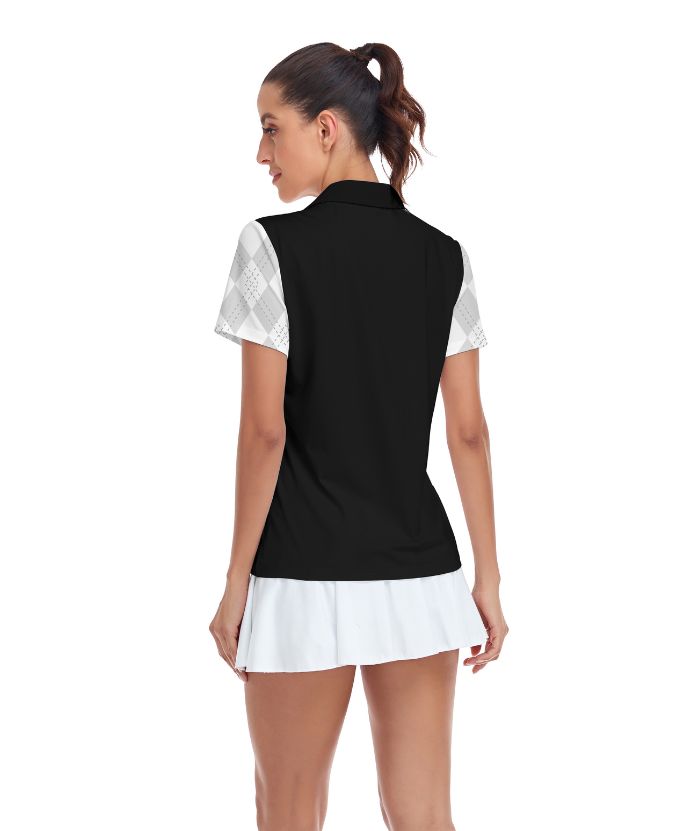 ZITY Women's Dri Fit Color Block Golf Polo Shirt-CUWPO01560