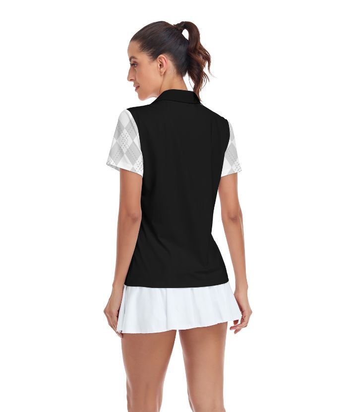 ZITY Women's Dri Fit Color Block Golf Polo Shirt-CUWPO01560