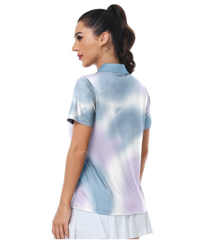 ZITY Women's Dri Fit V Neck Golf Polo Shirt-CUWPO01993