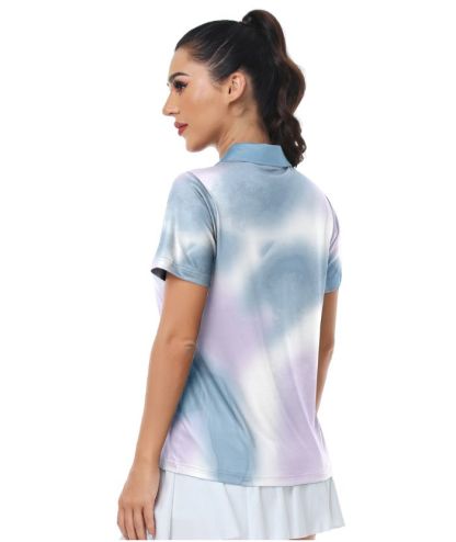 ZITY Women's Dri Fit V Neck Golf Polo Shirt-CUWPO01993