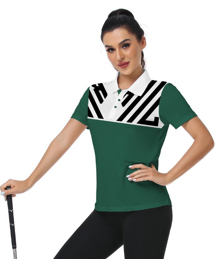 ZITY Women's Emerald Dri Fit Golf Polo Shirt-CUWPO01572