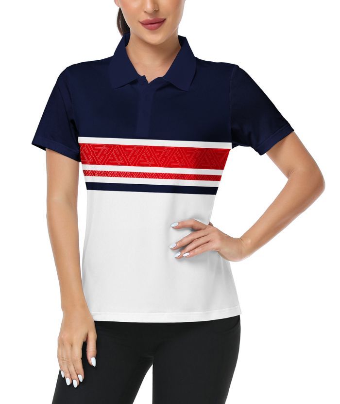 Wholesale Women's Dri Fit Spiral Pattern Golf Polo Shirt | Zitysports