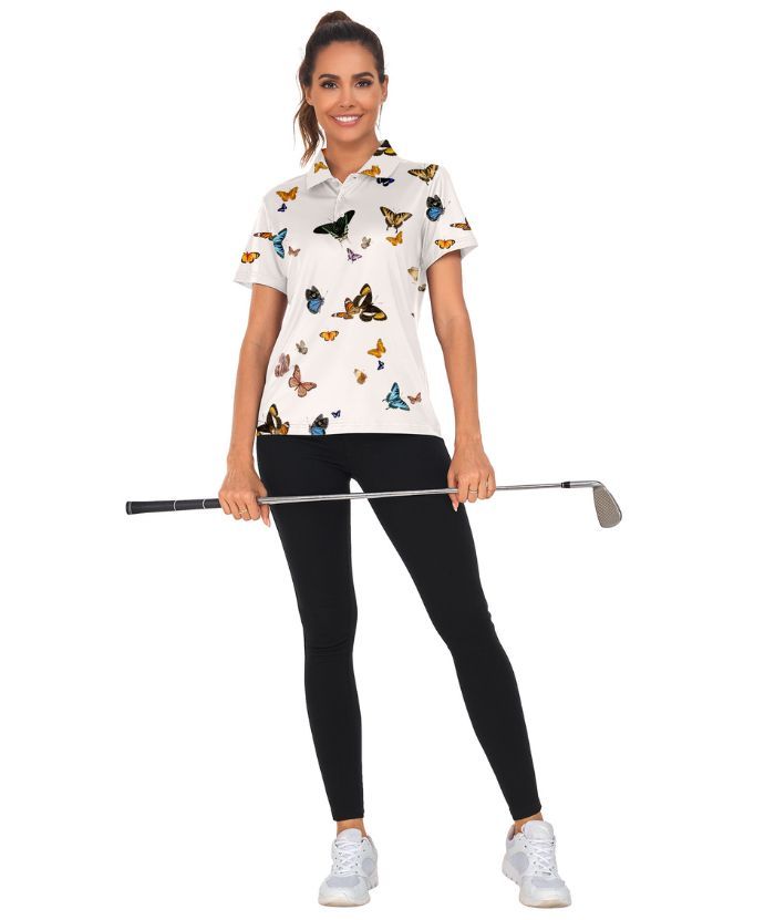 ZITY Women's Slim Fit Beige Golf Polo Shirt-CUWPO02016