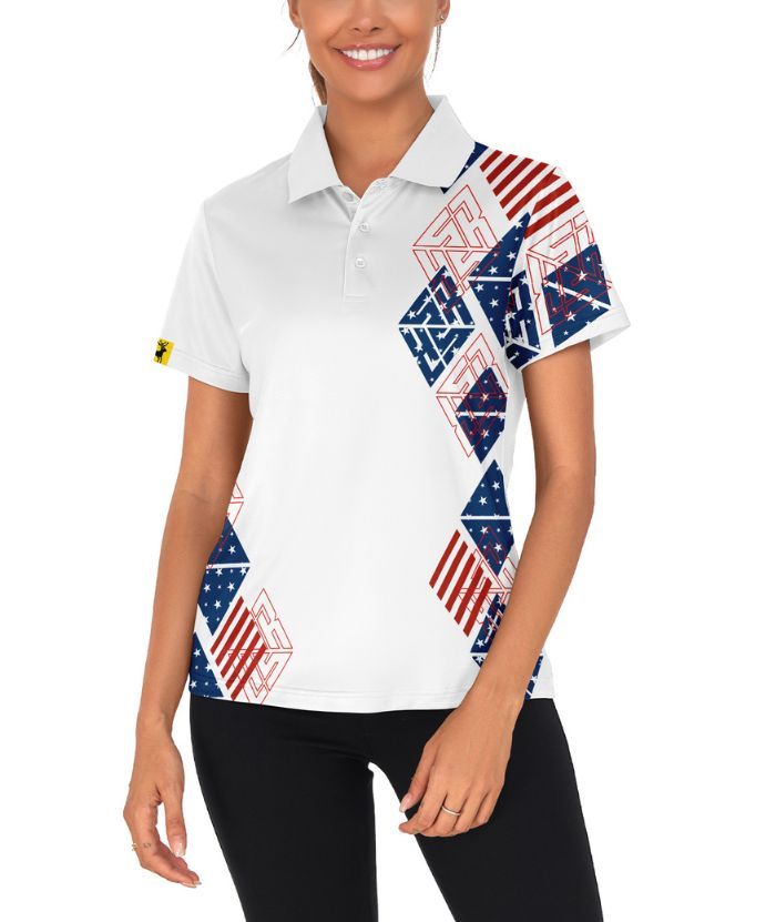 Wholesale Women's Dri Fit Spiral Pattern Golf Polo Shirt | Zitysports