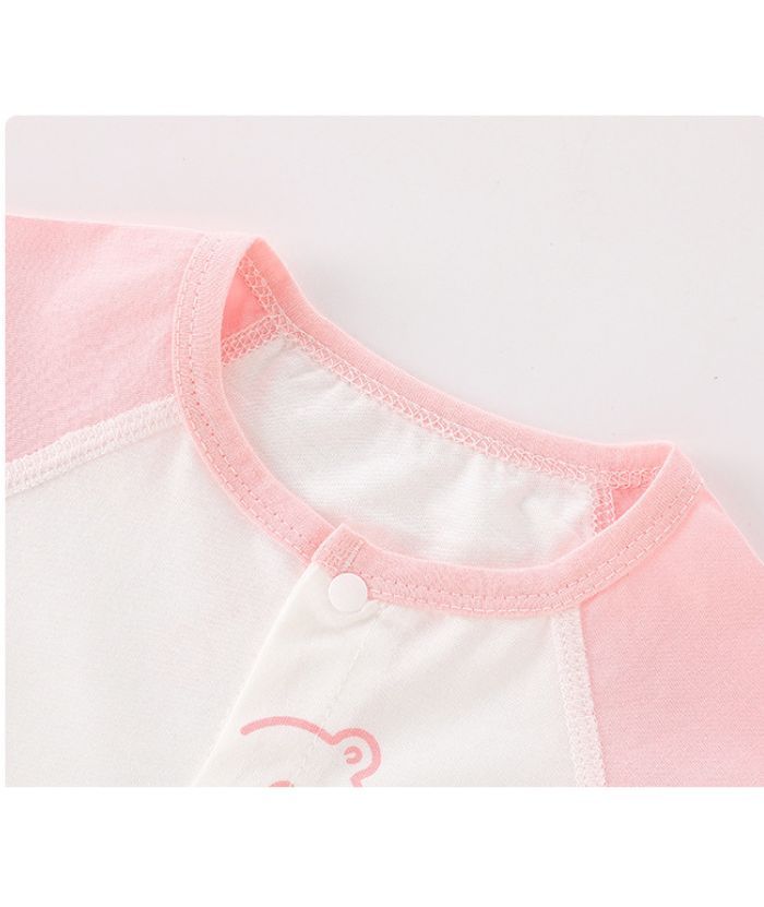 ZITY Kid's Summer Cotton Pink Jumpsuit-ZPK003720