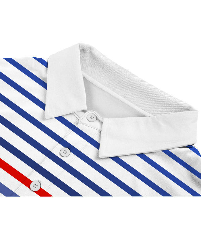 ZITY Men's Striped Color Block Dri Fit Polo Shirt-APOH700052