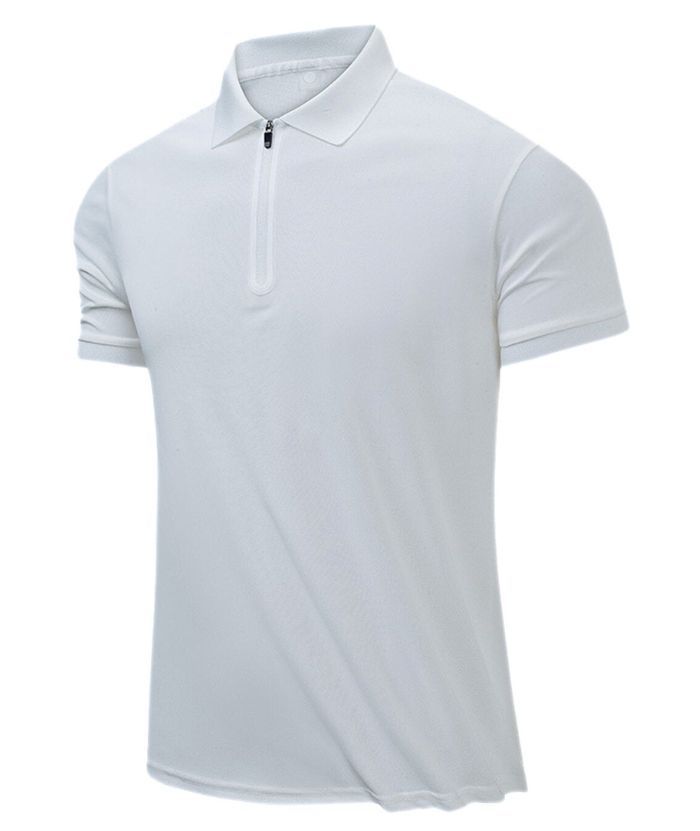 ZITY Men's Casual Slim Fit Quarter Zip Polo Shirt-8337