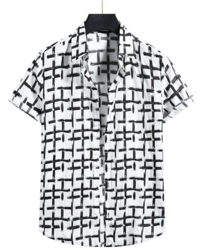 ZITY Men's Spring and Summer Printed Shirt