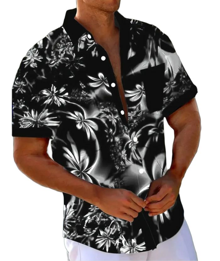 ZITY Men's Summer Floral Printed Shirt-MTS06202