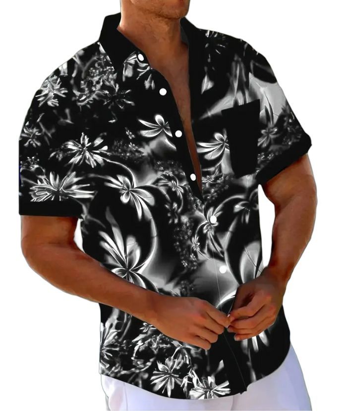 ZITY Men's Summer Floral Printed Shirt-MTS06202