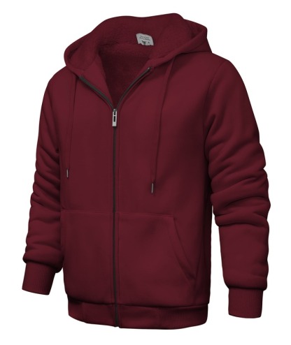 ZITY Men's Solid Hooded Jacket Thick Fleece Hoodie For Fall Winter-ZPK007270 | Zitysports