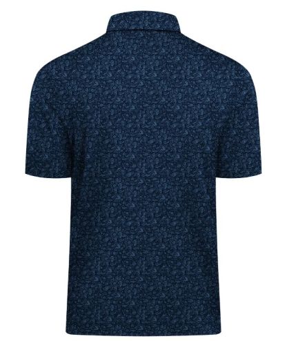 ZITY Men's Button Up Dri Fit Printed Polo Shirt-CUMPO05527