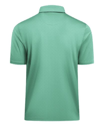 ZITY Men's Button Up Slim Fit Printed Golf Polo Shirt-CUMPO05552