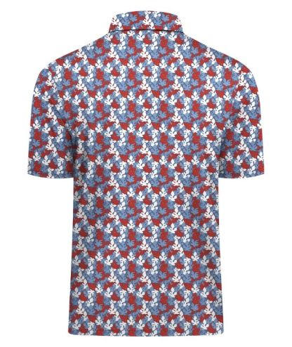 ZITY Men's Button Up Slim Fit Printed Polo Shirt-CUMPO05189