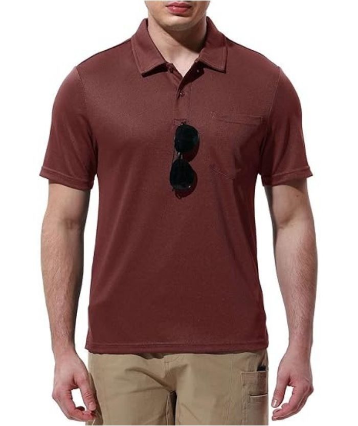 ZITY Men's Button Up Quick Dri Casual Polo Shirt-CEMPO03494