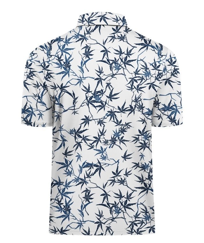 ZITY Men's Button Up Slim Fit Printed Polo Shirt-CUMPO05195