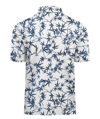 ZITY Men's Button Up Slim Fit Printed Polo Shirt-CUMPO05195