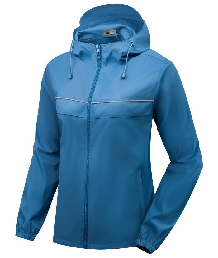 ZITY Women's Zip Up Lightweight Raincoat-CUWRC03381
