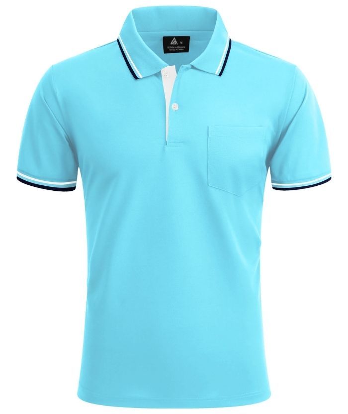 ZITY Men's Button Up Dri Fit Golf Polo Shirt-CFMPO00134