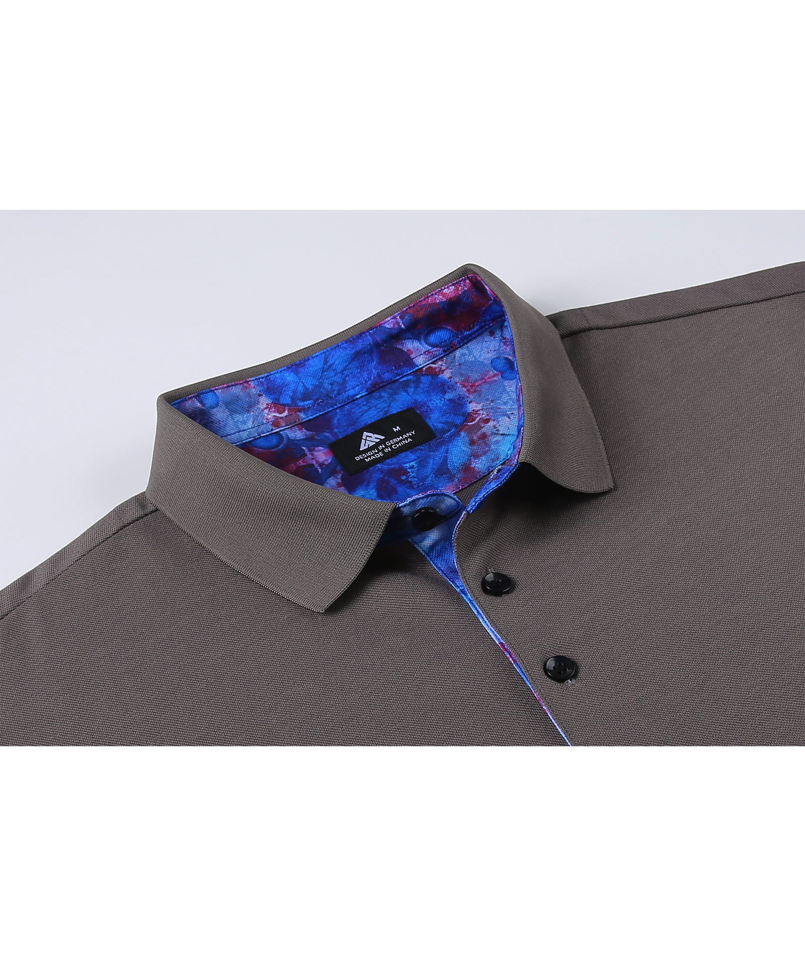 ZITY Men's Button Up Long Sleeve Dri Fit Polo Shirt-CFMPO00163