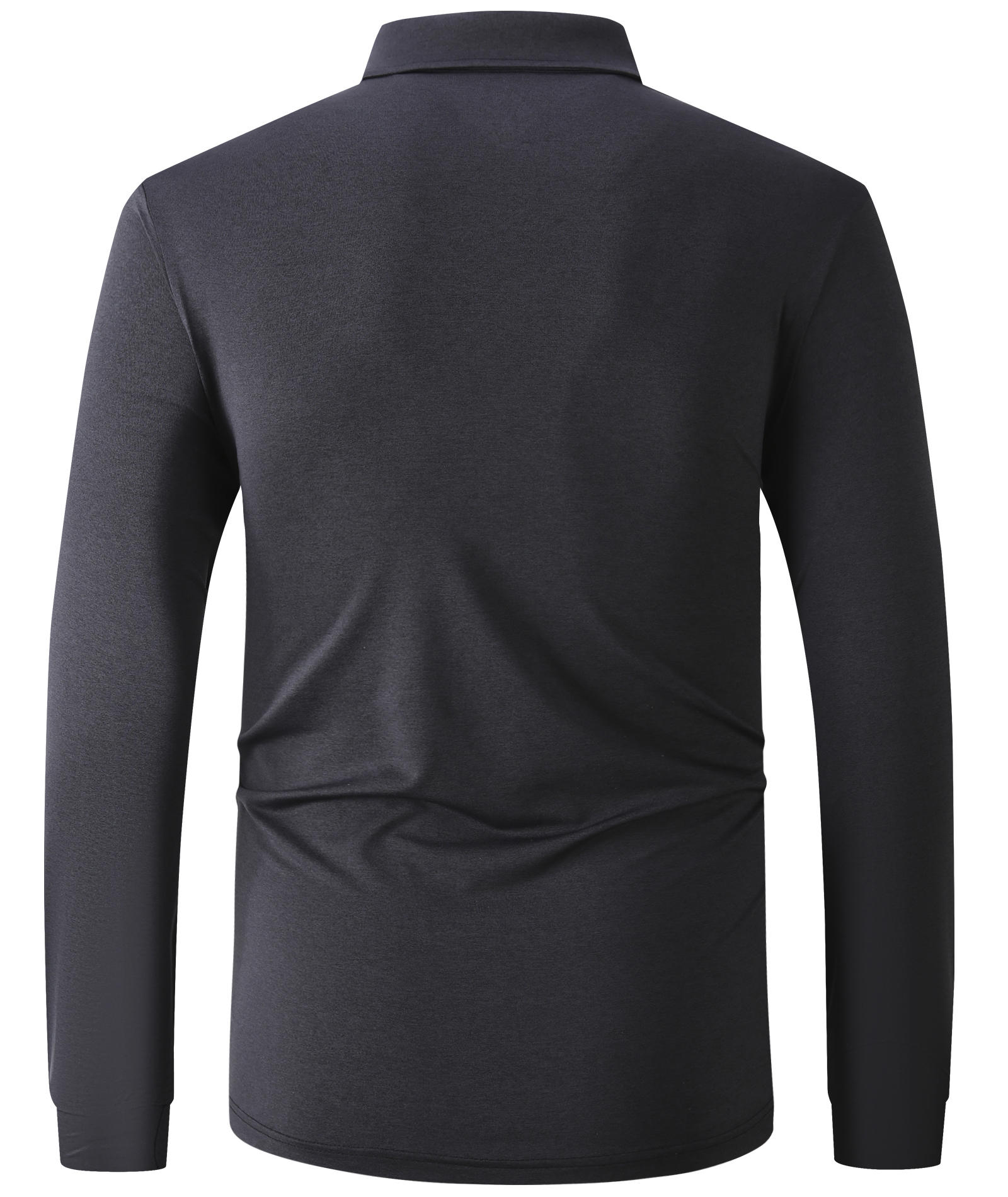ZITY Men's Long Sleeve Moisture Wicking Polo Shirt-CFMLP00007