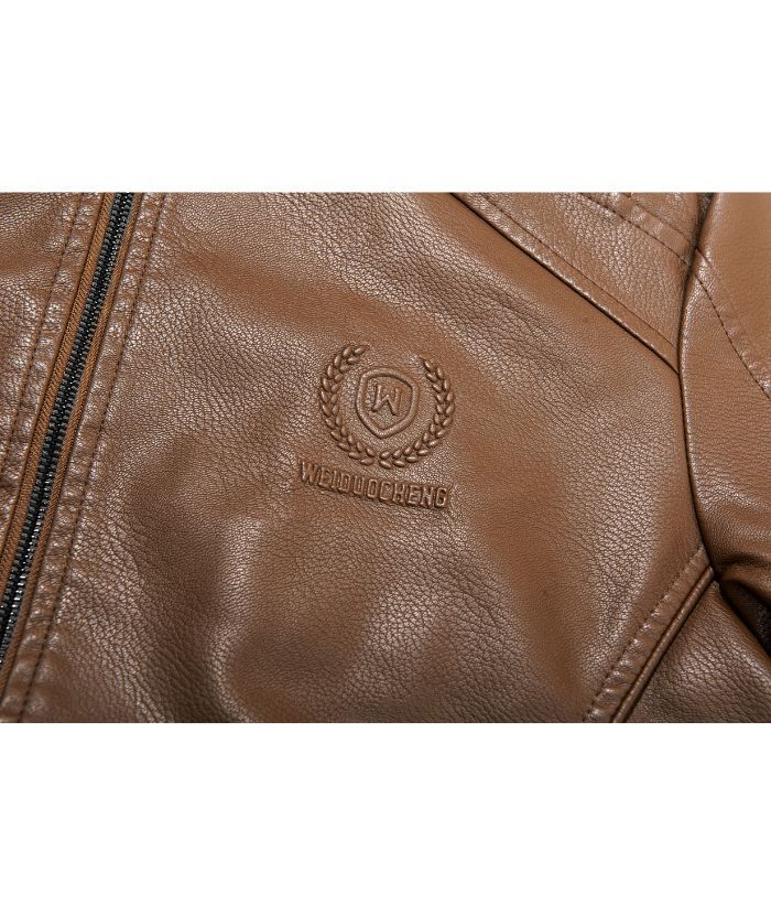 ZITY Men's Full Zipper Regular Fit Leather Jacket-ZPK007130