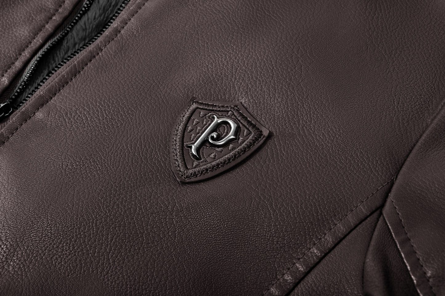 ZITY Men's Full Zipper Stand Collar Leather Jacket-ZPK005682