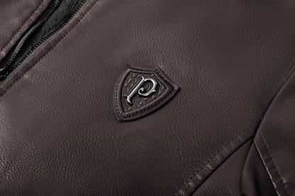 ZITY Men's Full Zipper Stand Collar Leather Jacket-ZPK005682