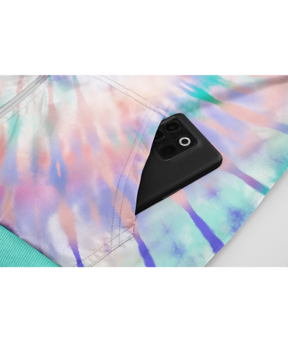 ZITY Women's Long Sleeve Tie Dye Print Fleece Hoodie-CUWFH01089