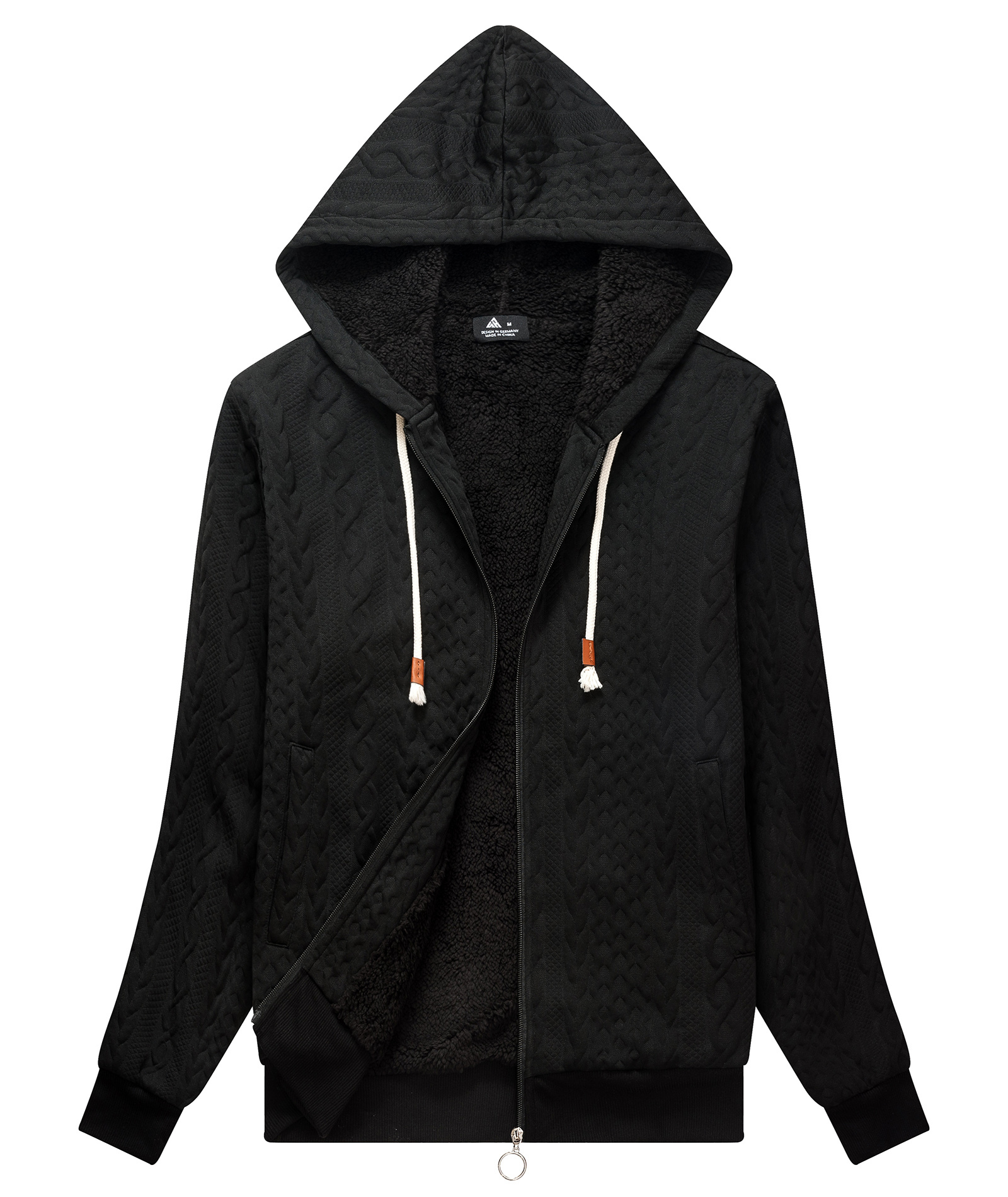 ZITY Women's Full Zipper Warm Stylish Outdoor Fleece Hoodie-CUWFH02455