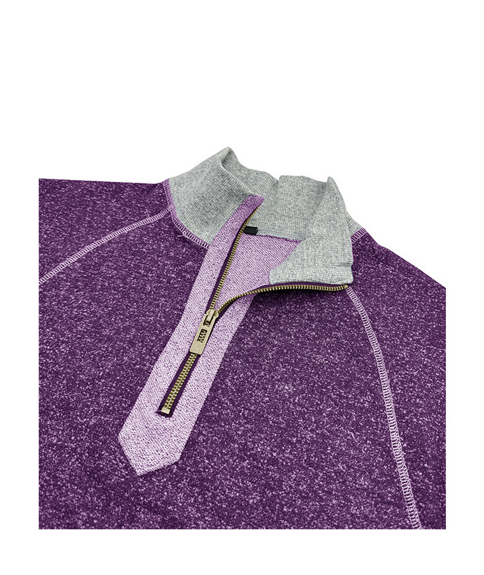 ZITY Men's Cotton Blend Zipper Stand Collar Long Sleeve Sweatshirt -DUMHD04652 | Zitysports