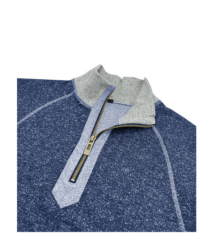 ZITY Men's Cotton Blend Zipper Stand Collar Long Sleeve Sweatshirt -DUMHD04652 | Zitysports