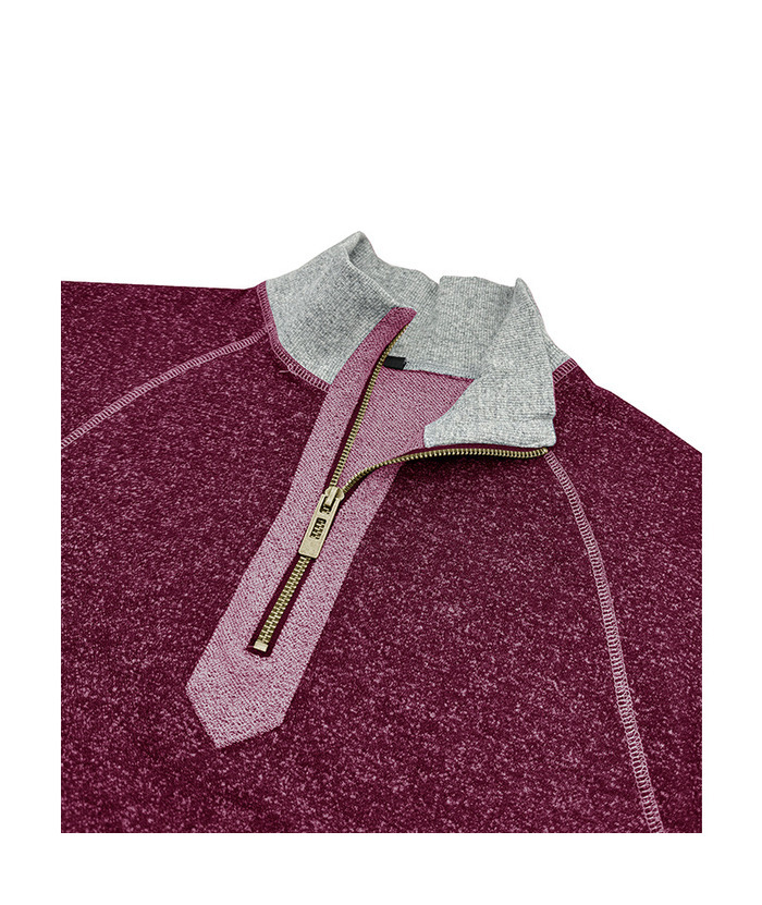ZITY Men's Cotton Blend Zipper Stand Collar Long Sleeve Sweatshirt -DUMHD04652 | Zitysports