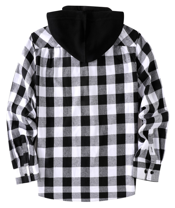 ZITY Men's Color Block Pattern Long Sleeve Casual Plaid Flannel Shirt-ZPK006185 | Zitysports