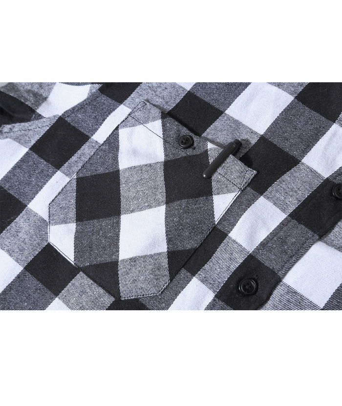 ZITY Men's Plaid Hooded Long Sleeve Button Down Flannel Shirt-ZPK000014 | Zitysports