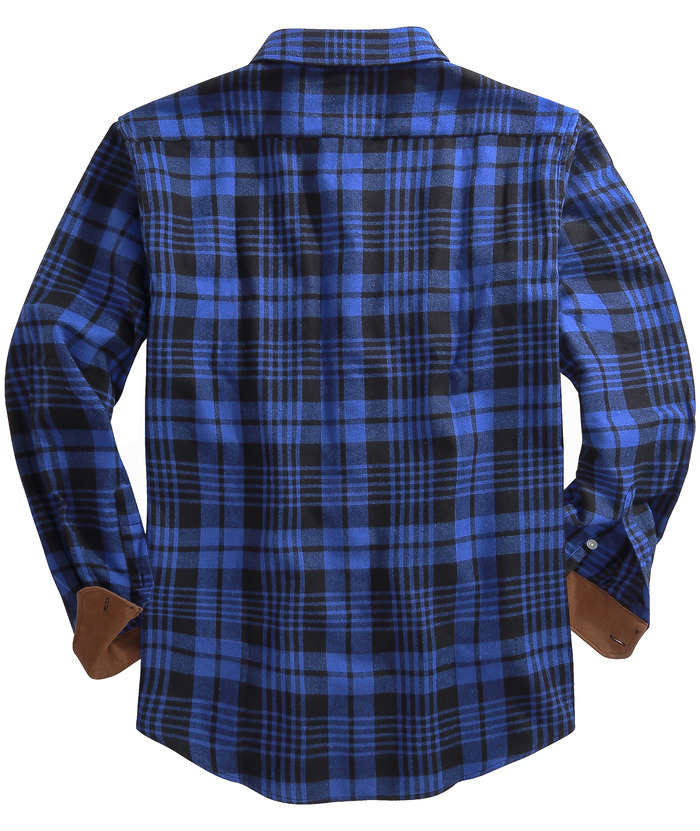 ZITY Men's Plaid Button Up Shirt with Flap Pocket Spring Fall Top-ZPK006565 | Zitysports