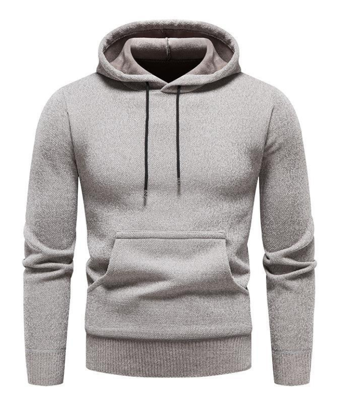 ZITY Men's Knitted Pullover Solid Color Sweatshirt Hoodei-DUMFH04927|Zitysports