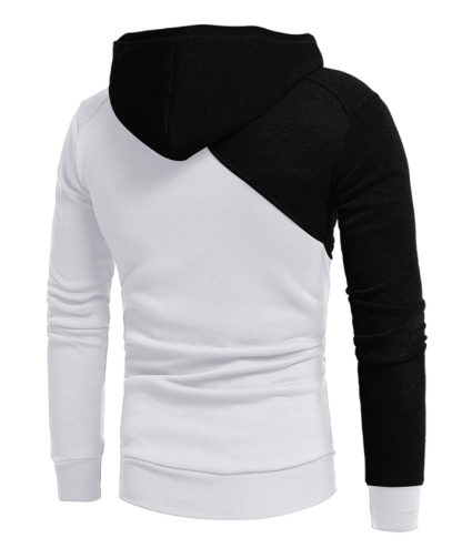 ZITY Men's Long Sleeve Patchwork Color Block Athletic Hoodie-DUMFH04916|Zitysports