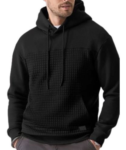 ZITY Men's Fleece Waffle Block Hoodie-DUMFH04921|Zitysports