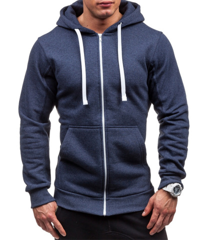 ZITY Men's Long Sleeve Full Zipper Casual Hoodie with Kangaroo Pockets-DUMHD05003|Zitysports