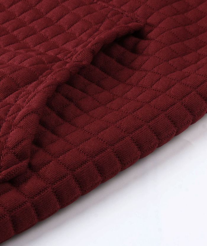 ZITY Men's Plain Hooded Fleece Jacket with Waffle Grid Lining & Pocket-DUMFH05023|Zitysports