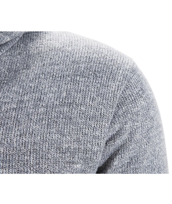 ZITY Men's Knitted Long Sleeve Full Zip Up Plus Size Casual Hoodie-DUMSW05059|Zitysports