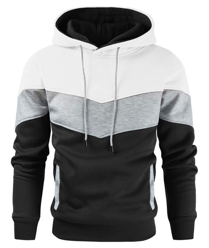 ZITY Men's Stripes Regular Fit Hoodie with Kangaroo Pocket-DUMFH05084|Zitysports