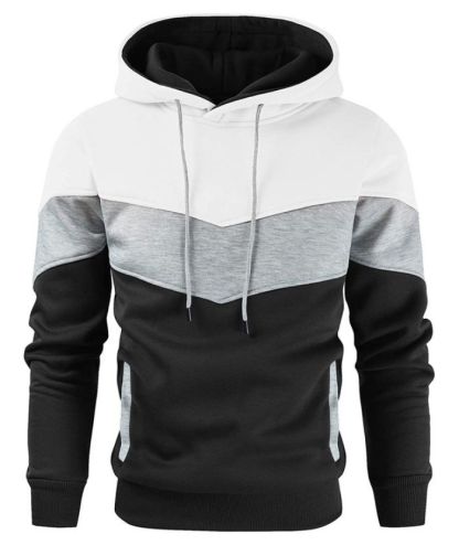 ZITY Men's Stripes Regular Fit Hoodie with Kangaroo Pocket-DUMFH05084|Zitysports